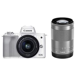Canon ミラーレス一眼カメラ EOS Kiss M2 ダブルズームキット ホワイト KISSM2WH-WZK｜meko-store