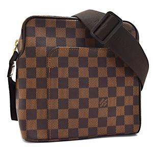 セール 新品同様 ルイヴィトン ショルダーバッグ オラフ ダミエ N41442 キャンバス×レザー ユニセックス LOUIS VUITTON｜melcastcom