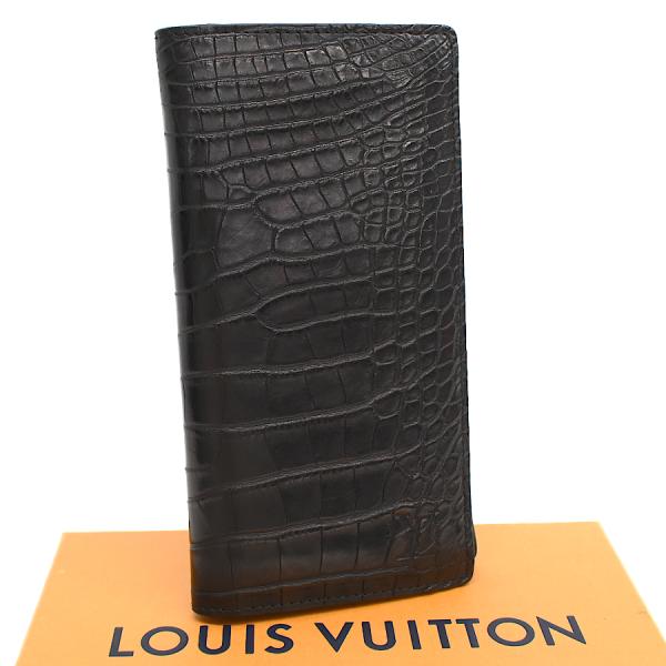 ルイヴィトン ポルトフォイユブラザ 長財布 N91555 クロコ アリゲーターマット レザー LOU...