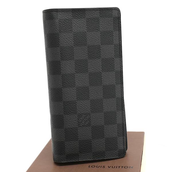 新品同様 ルイヴィトン ポルトフォイユブラザ 縦長財布 N62665 ダミエグラフィット キャンバス...