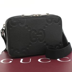 グッチ ジャンボ GG ミニバッグ クロスボディ ショルダーバッグ 816958 レザー ブラック GUCCI