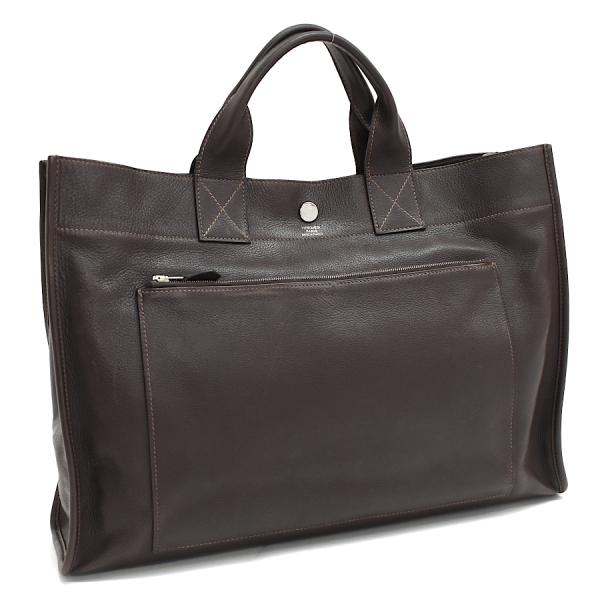 エルメス サックベルラン40 トートバッグ レザー ブラウン HERMES