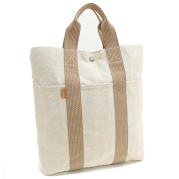 エルメス フールトゥ カバス トートバッグ トワルアッシュ ベージュ ブラウン HERMES