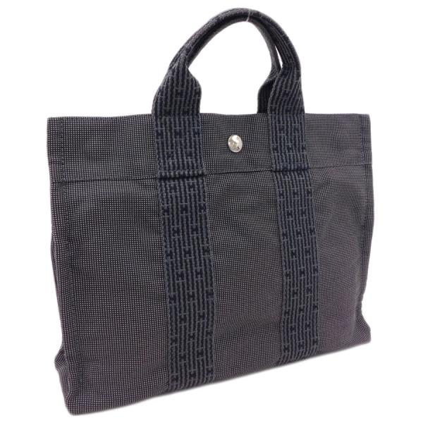 エルメス トートバッグ トートPM グレー系 キャンバス エールライン お洒落 お出掛け HERME...
