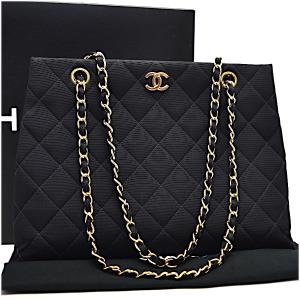 新品同様 シャネル チェーンバッグ ショルダーバッグ マトラッセ サテン レディース ブラック×ゴールド金具 CHANEL｜melcastcom