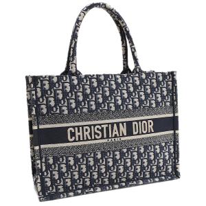 クリスチャンディオール ブックトート ミディアム オブリーク エンブロイダリー ネイビー Christian Dior BOOK TOTE｜melcastcom