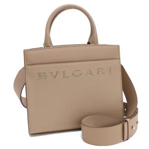 新品同様 ブルガリ 2way トートバッグ ブルガリ ロゴ レザー 日本限定カラー トープクォーツ ベージュ BVLGARI｜melcastcom