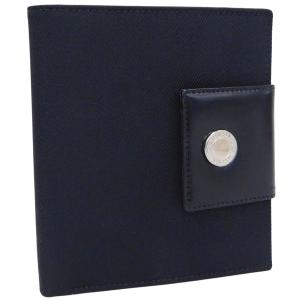 新品同様 ブルガリ クラシコ 二つ折り財布 ブラック系 ナイロン×レザー ロゴボタン BVLGARI