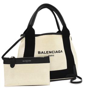 バレンシアガ ネイビー カバ XS トートバッグ 390346 キャンバス レザー ナチュラル ブラック BALENCIAGA｜melcastcom