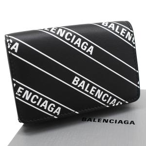 新品同様 バレンシアガ エブリデイ 三つ折り財布 551921 0HIJN レザー ブラック ホワイト BALENCIAGA｜melcastcom