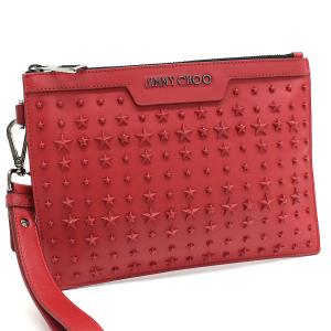 ジミーチュウ レザー クラッチバッグ セカンドバッグ スター スタッズ スターが愛する輝き✨】 JIMMY CHOO ジミーチュー クラッチ