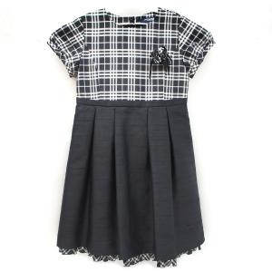 美品 familiar ファミリア チェック柄 ノースリーブワンピース 110