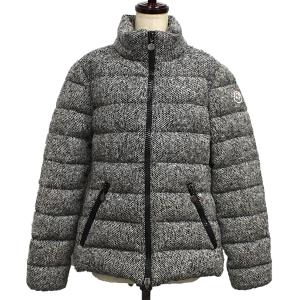 モンクレール ツィード ダウンコート サイズ3 ブラック グレー レディース アウター MONCLER １点限定｜melcastcom