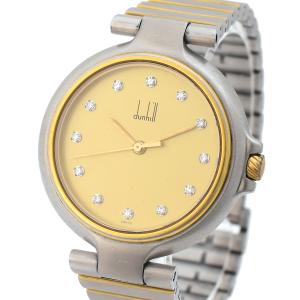 dunhill ダンヒル 腕時計 クオーツ ゴールド文字盤 ステンレススチール  