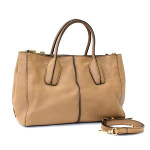 トッズ 2wayバッグ Dバッグ レディース レザー ライトベージュ ゴールド金具 TOD'S