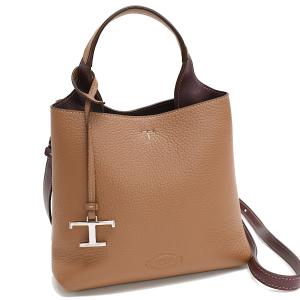 トッズ 2way ハンドバッグ T タイムレス レザー ブラウン TOD'S