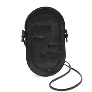 フェンディ オーロック フォンホルダー ショルダー ポーチ スマホケース 7AS055 FFロゴ レザー ブラック FENDI