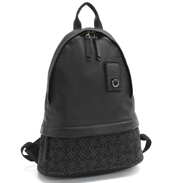 新品同様 ロエベ ラウンド スリム バックパック B926R17X02 レザー リピートアナグラム ...