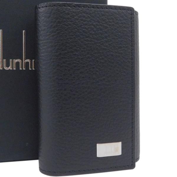 新品同様 ダンヒル 6連キーケース 19F2950AV001R ブラック系 レザー 普段使い シンプ...