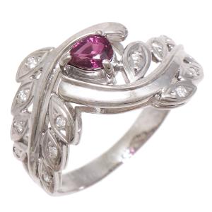 K18 イエローゴールド ルビー ダイヤリング 約8号 1.64g 中古A- 【送料  