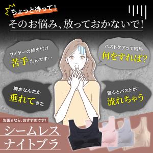 昼夜兼用 ナイトブラ シームレスブラ ノンワイ...の詳細画像1