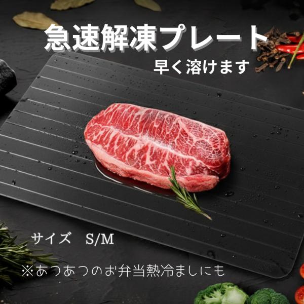 解凍プレート 急速解凍 まな板 解凍用プレート はやく自然解凍 解凍板 解凍皿 アルミ 肉 魚 冷凍...