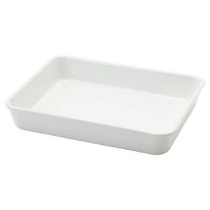 TAMAKI 陶製バット ホワイト 直径26.5×奥行20.6×高さ4.3cm 1600ml 電子レンジ 食洗機 オーブン対応 T-787151