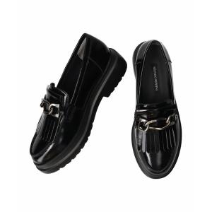 PARADIS COULEUR/パラディクルールのチェーンビットキルトローファー