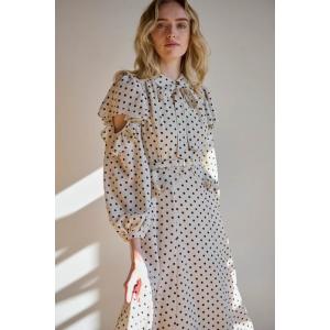 Estella.K エステラケー のJuana Polka Dots Belted Dressコール...