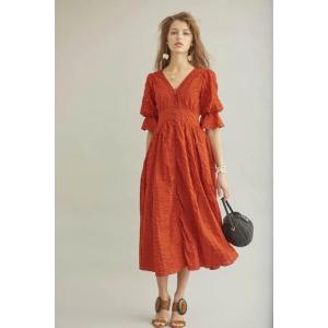 Estella.K エステラケー のミラクルウェーブロングドレス Miracle wave long dress -RED-COLOR : RED/BLK/WHT/GRN/BLU｜mellowtheshop