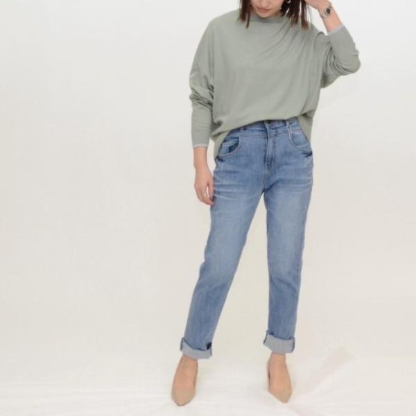 PRAIA/プライアの 【バイヤーセレクト人気No.１】スソ折り返しデザインデニム