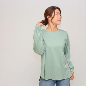 PRAIA／プライアの　【着回し力、最大級】プレミアムシルケット・シャーリングスリーブプルオーバー - LEO-2529　パープル即納！