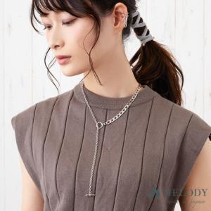 Melody accessory/メロディー アクセサリーの　Y字 メタル ネックレス コンビチェーン 日本製｜mellowtheshop