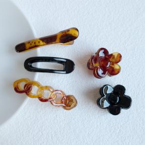 ヘアクリップ くちばしクリップ ミニクリップ バンスクリップ べっこう ブラック 黒 まとめ髪 クリップ 小さい 小ぶり 髪留め 母の日