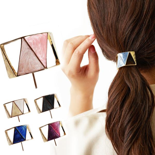 ポニーフック ヘアフック ヘアカフス ヘアゴム ヘアアクセサリー アーチ アシンメトリー ゴールド ...