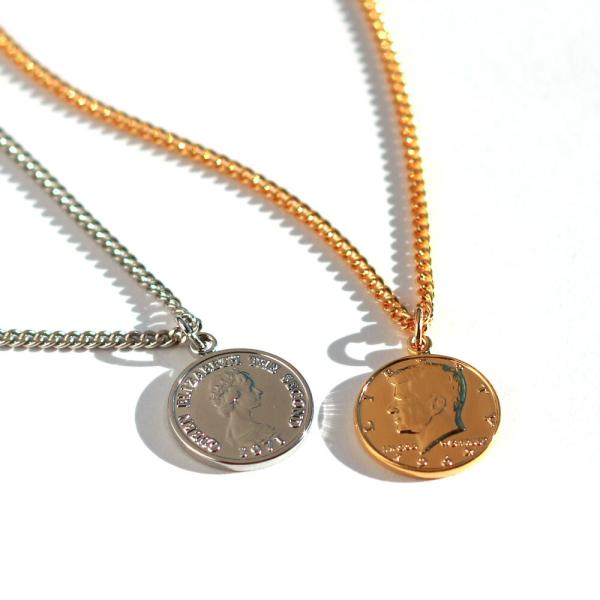 ネックレス レディース 日本製  K18GP コイン 幸運 ペンダント 金貨 オフィス メンズ  小...