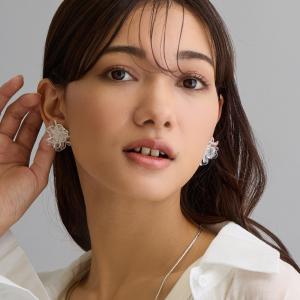 ピアス 日本製 スタッドピアス 直結 フラワー...の詳細画像3