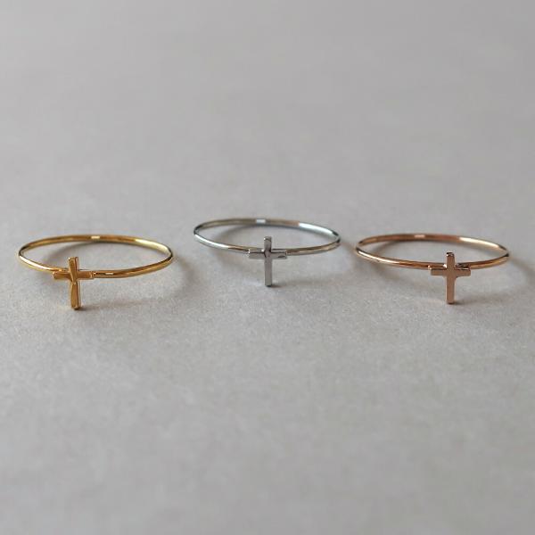 20％OFF クーポンセール 指輪 ピンキー リング 日本製 クロス 十字架 レディース サイズ K...