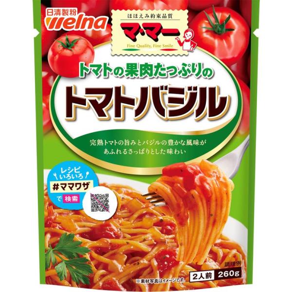 マ・マー トマトの果肉たっぷりのトマトバジル 260g ×6個