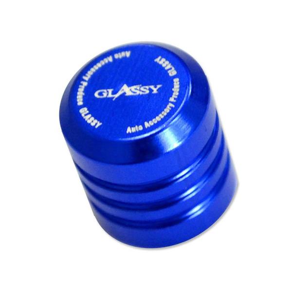 GLASSY 汎用 メーターノブキャップ アルマイトVer.ブルー