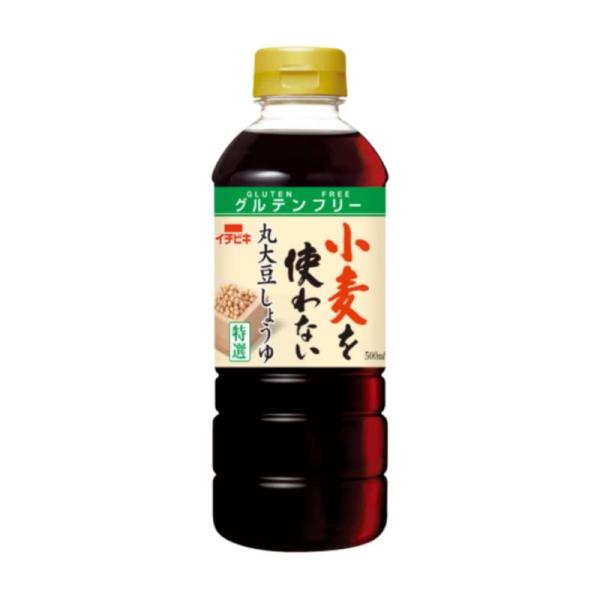 公式イチビキ 小麦を使わない 丸大豆しょうゆ 500ml | 醤油 グルテンフリー 小麦アレルギー対...