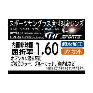 HOYA RFスポーツ　9206 レーダーロック対応  内面非球面1.60 プリズム補正レンズ UVカット、撥水、カラー、（2枚価格）｜melook