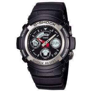 CASIO カシオ 腕時計 G-SHOCK ジーショック AW-590-1AJF　ラウンド アナログ　デジタル　ブラック　シルバー｜melook