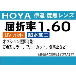 伊達メガネ用　度無しレンズ　UVカット付　(透明）