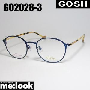 GOSH ゴッシュ レディース 眼鏡 メガネ フレーム GO2028-3-48 度付可 ネイビー