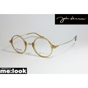 John Lennon　ジョンレノン 日本製 made in Japan 丸メガネ クラシック 眼鏡 メガネ フレーム JL6018-3-44 度付可 ライトブラウン ヘアラインゴールド｜melook