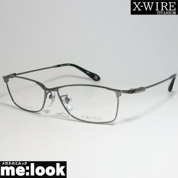 X-WIRE エクスワイア メンズ 眼鏡 メガネ フレーム XW1003-2-54 度付可 ガンメタ...