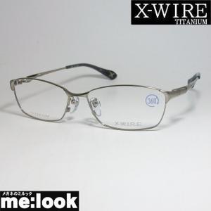 X-WIRE エクスワイア メンズ 眼鏡 メガネ フレーム XW1050-1-56 度付可 ヘアライングレイ｜melook