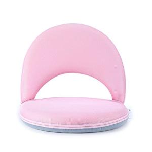 MEMETARO 座椅子 折りたたみ椅子 一人掛け 5段階調整 高反発スポンジ 多機能クッション せもたれ付き カバー洗え