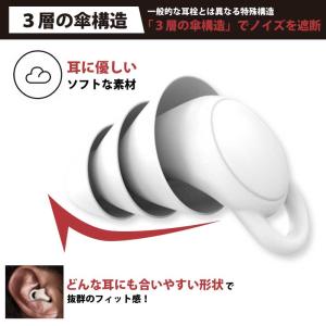 やわらか耳栓 睡眠用 遮音 防音 軽量 耳せん...の詳細画像3